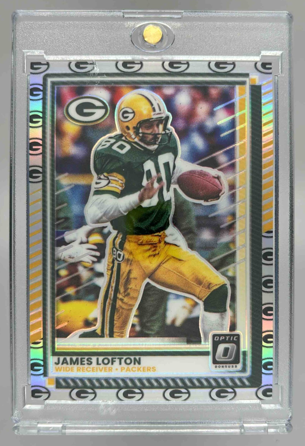 Card image for 2025 Panini Donruss Optic James Lofton Team Logo Prizm /32 #56 Packers