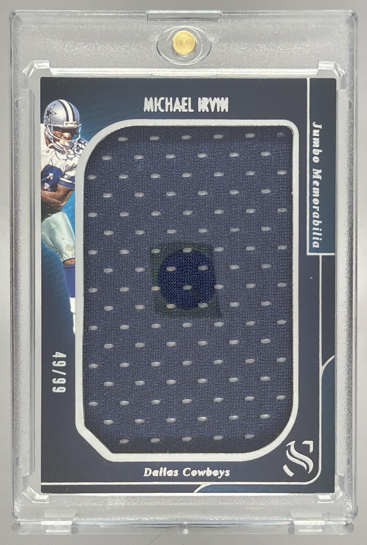 Card image for 2025 Panini Football Silhouette Michael Irvin Blue /99 #57 Dallas Cowboys