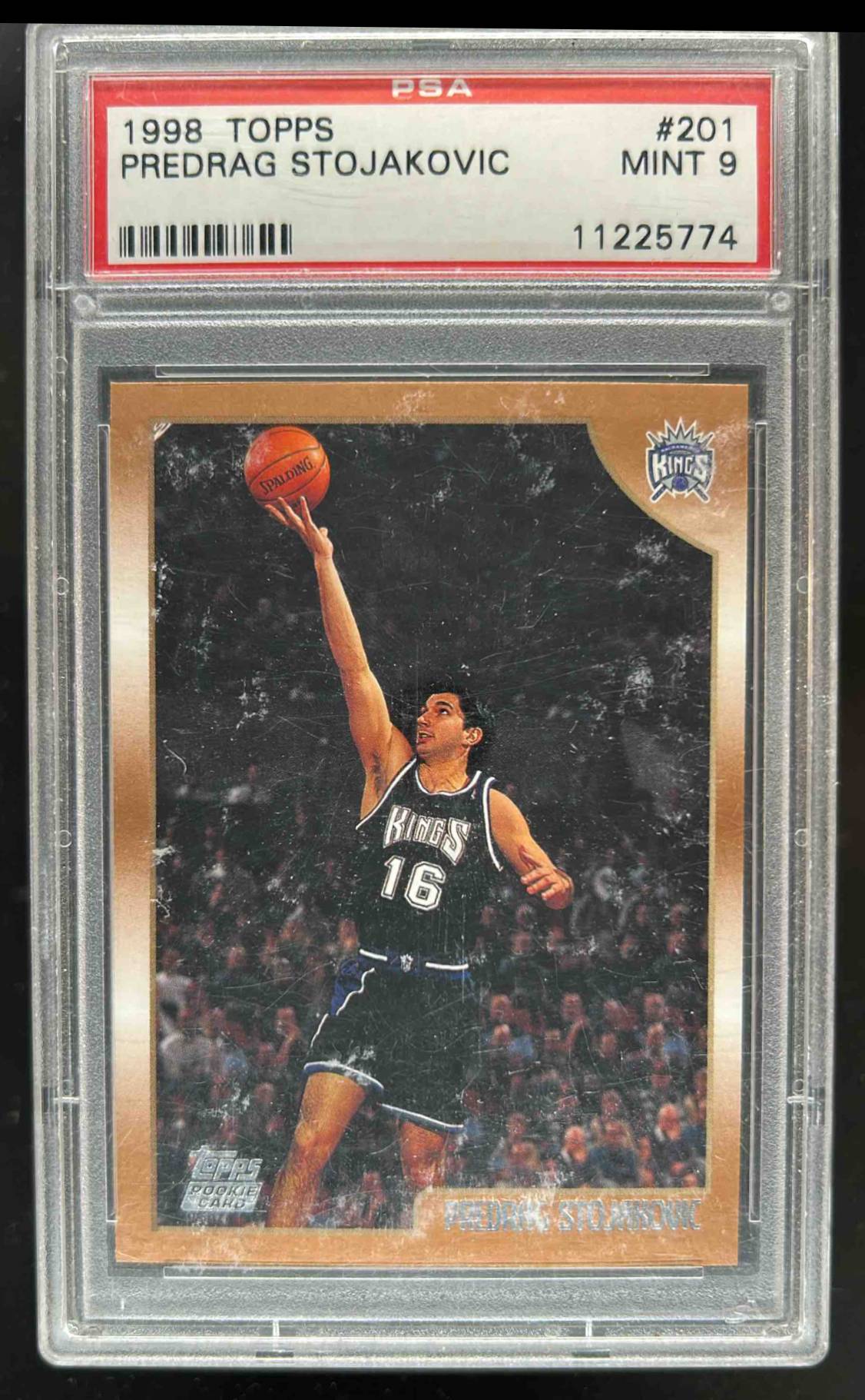 Card image for 1998-99 TOPPS PREDRAG STOJAKOVIC #201 RC PSA 9 ROOKIE SACRAMENTO KINGS