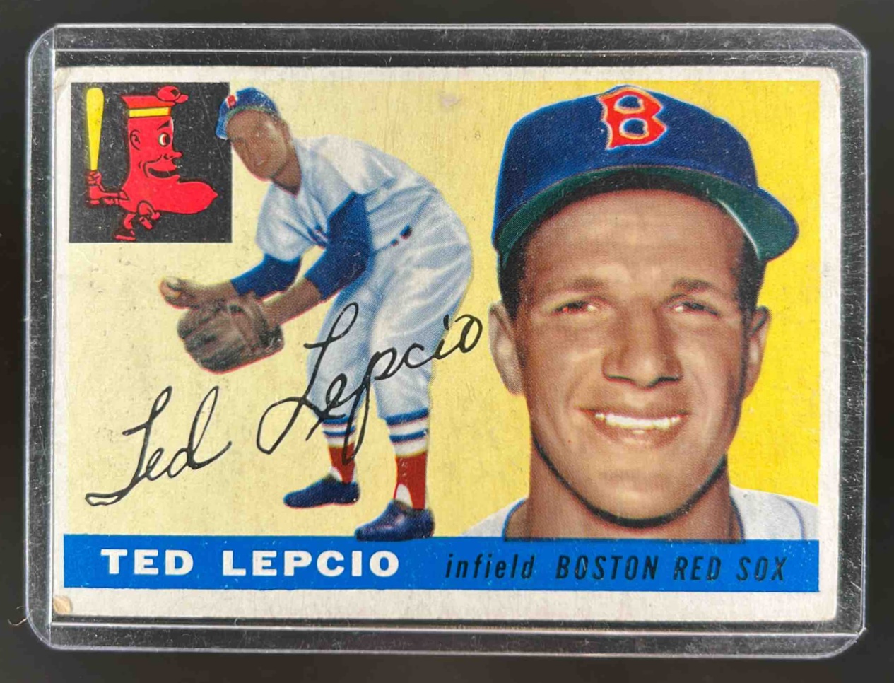 Card image for 1955 TOPPS TED LEPCIO #128 BOSTON RED SOX
