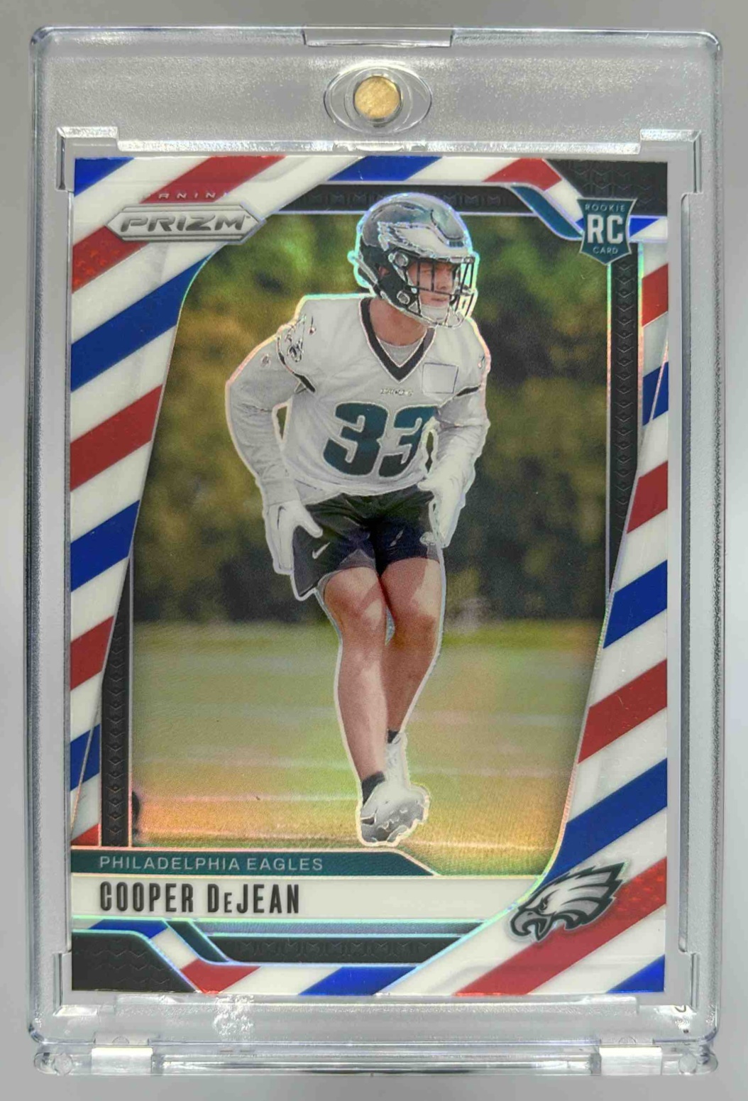 Card image for 2024 Panini Football Prizm Cooper DeJean #321 RC Philadelphia Eagles