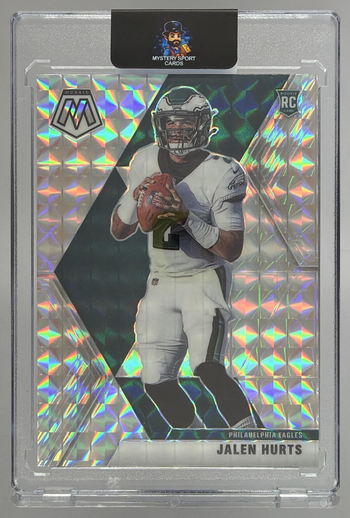 Card image for 2020 Panini Football Mosaic Jalen Hurts #222 RC Philadelphia Eagles