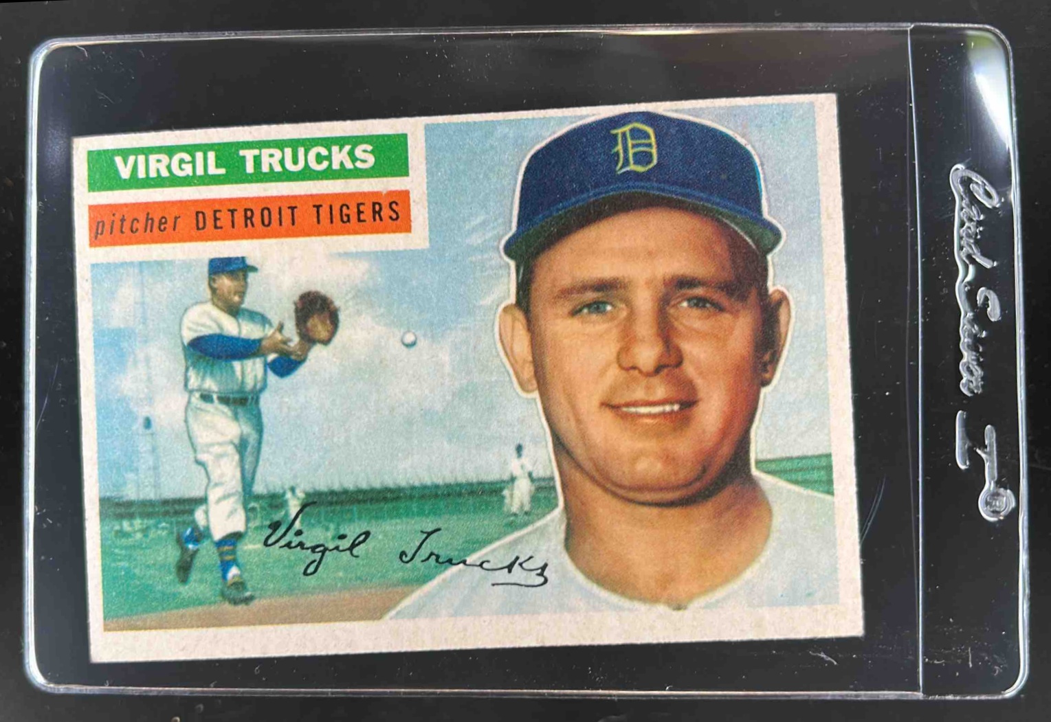 Card image for 1956 TOPPS VIRGIL TRUCKS #117B DETROIT TIGERS