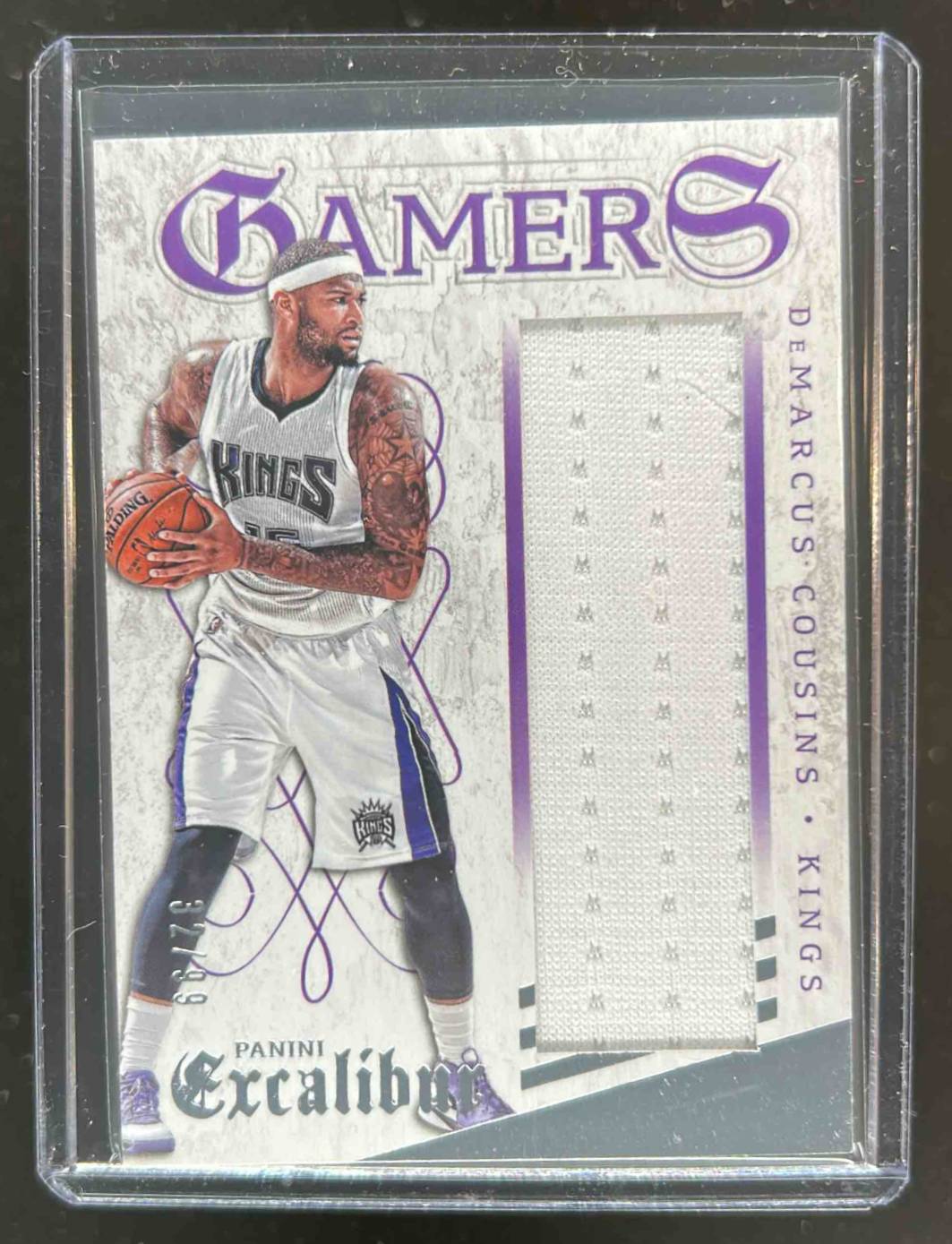 Card image for 2015-16 PANINI EXCALIBUR DEMARCUS COUSINS GAMERS /99 #4 SACRAMENTO KINGS