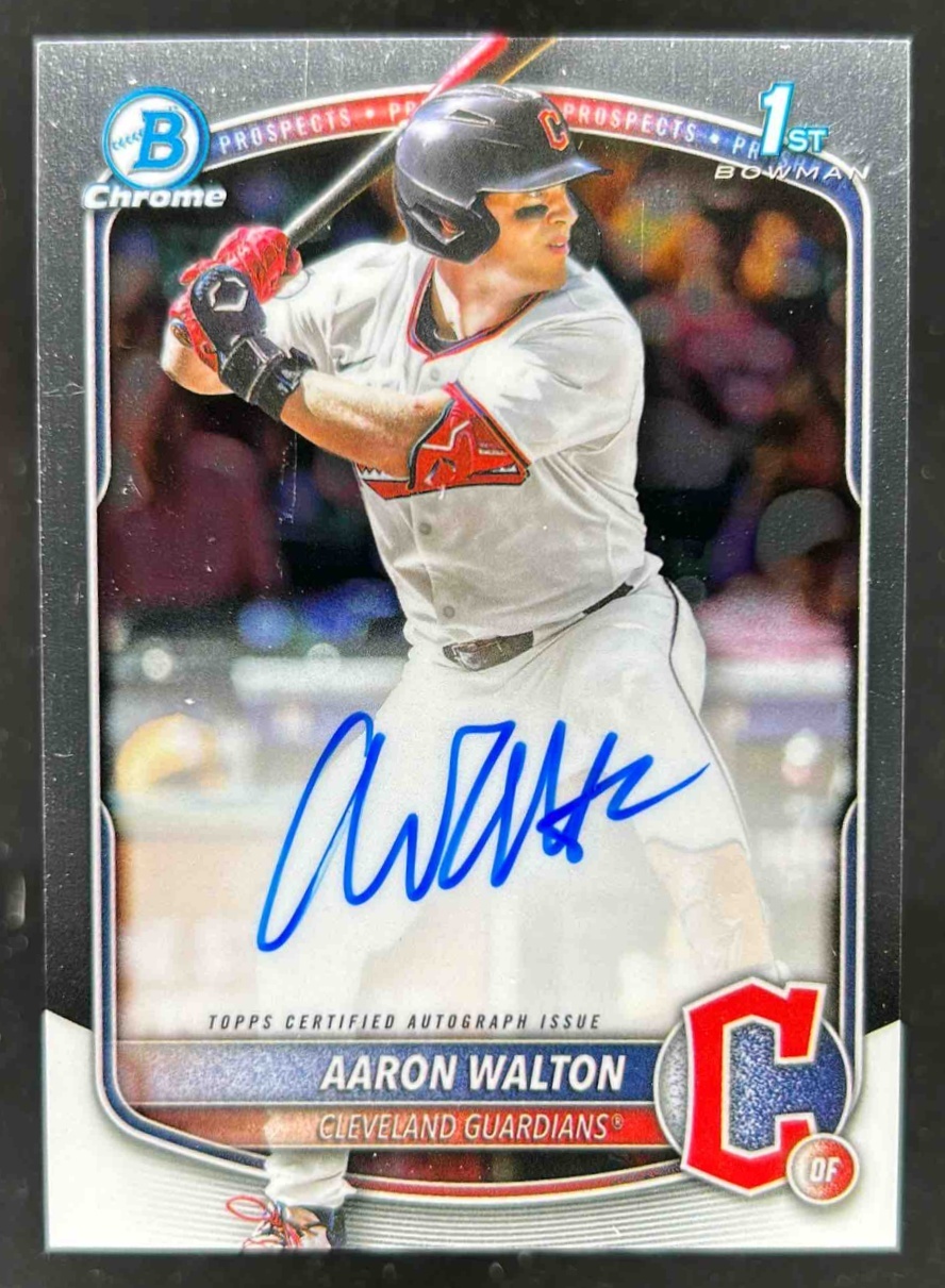 Card image for Aaron Walton 2025 Bowman Draft Chrome Prospect Auto