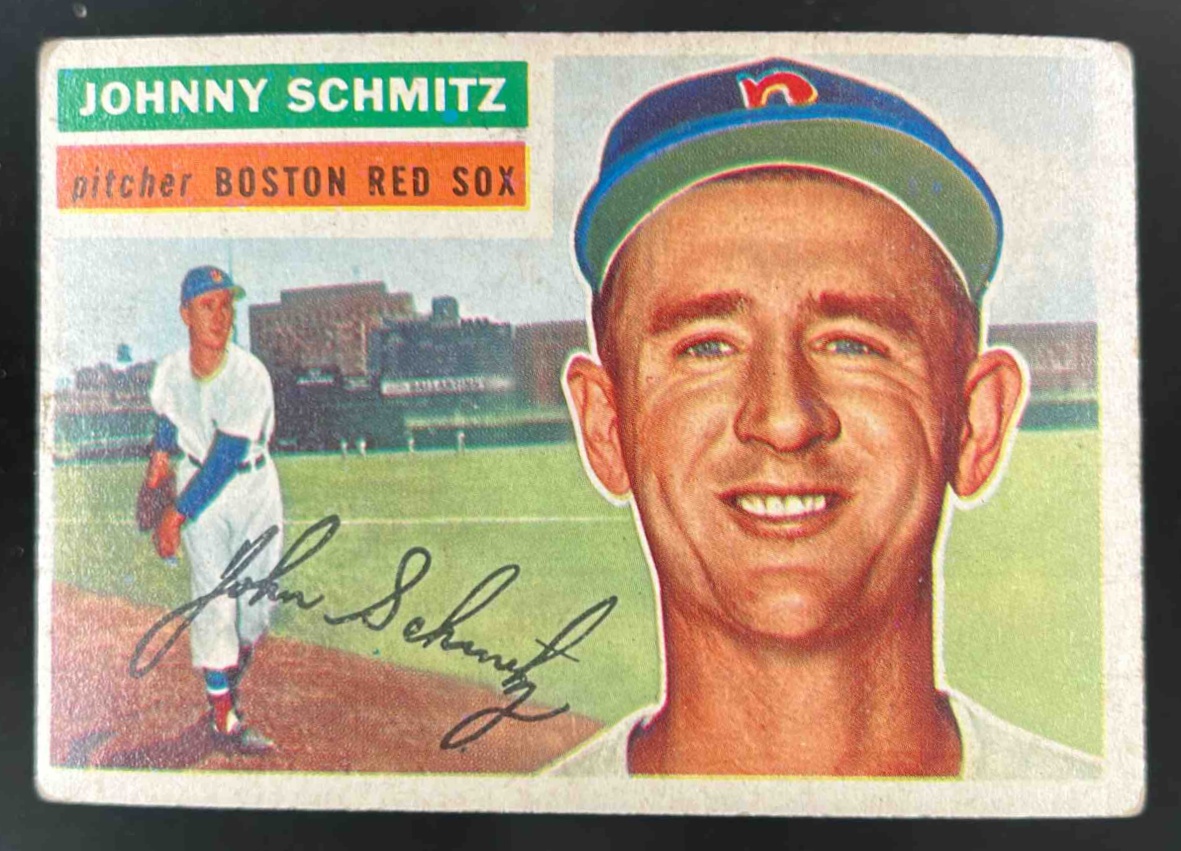 Card image for 1956 TOPPS BASEBALL JOHNNY SCHMITZ #298 BOSTON RED SOX