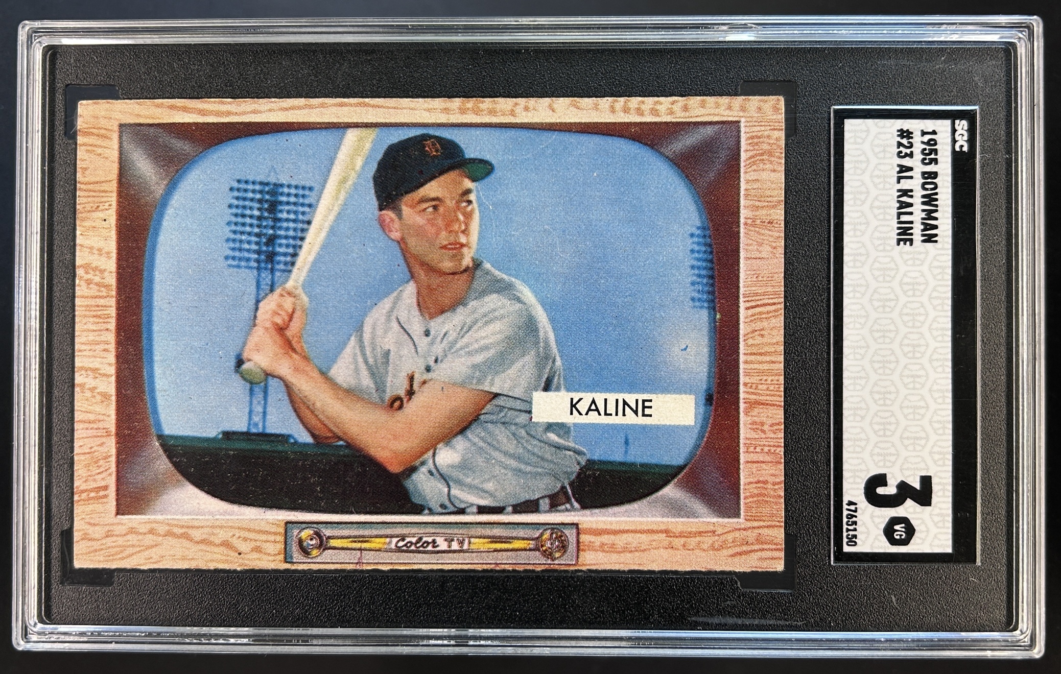 Card image for 1955 BOWMAN AL KALINE #23 SGC 3 VG 2ND YEAR CARD DETROIT TIGERS