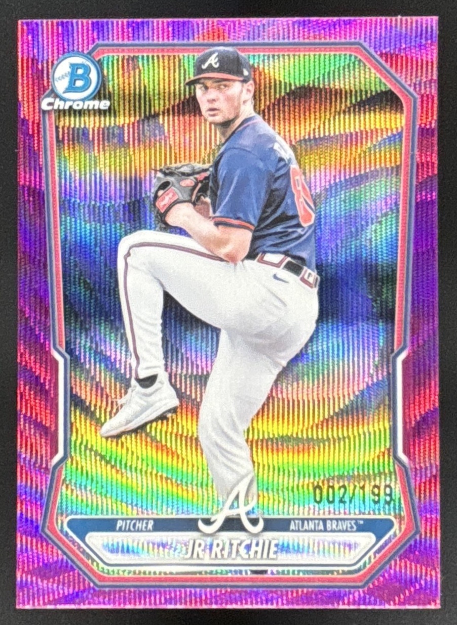 Card image for 2026 Bowman JR Ritchie Chrome Prospects Fuchsia Wave Refractor /199