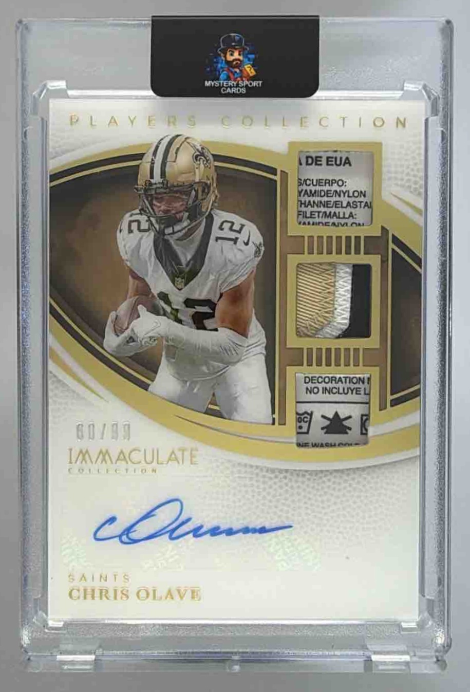 Card image for 2025 Panini Immaculate Collection Chris Olave Players Auto /99 #21 Saints