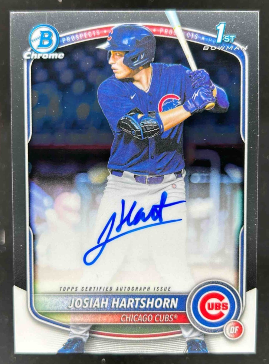 Card image for Josiah Hartshorn 2025 Bowman Draft Chrome Prospect Auto