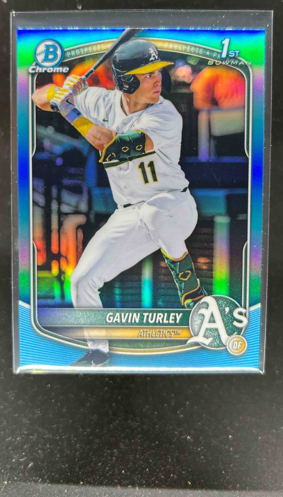 Card image for Gavin Turley 2025 Bowman Draft Chrome Sky Blue Refractor