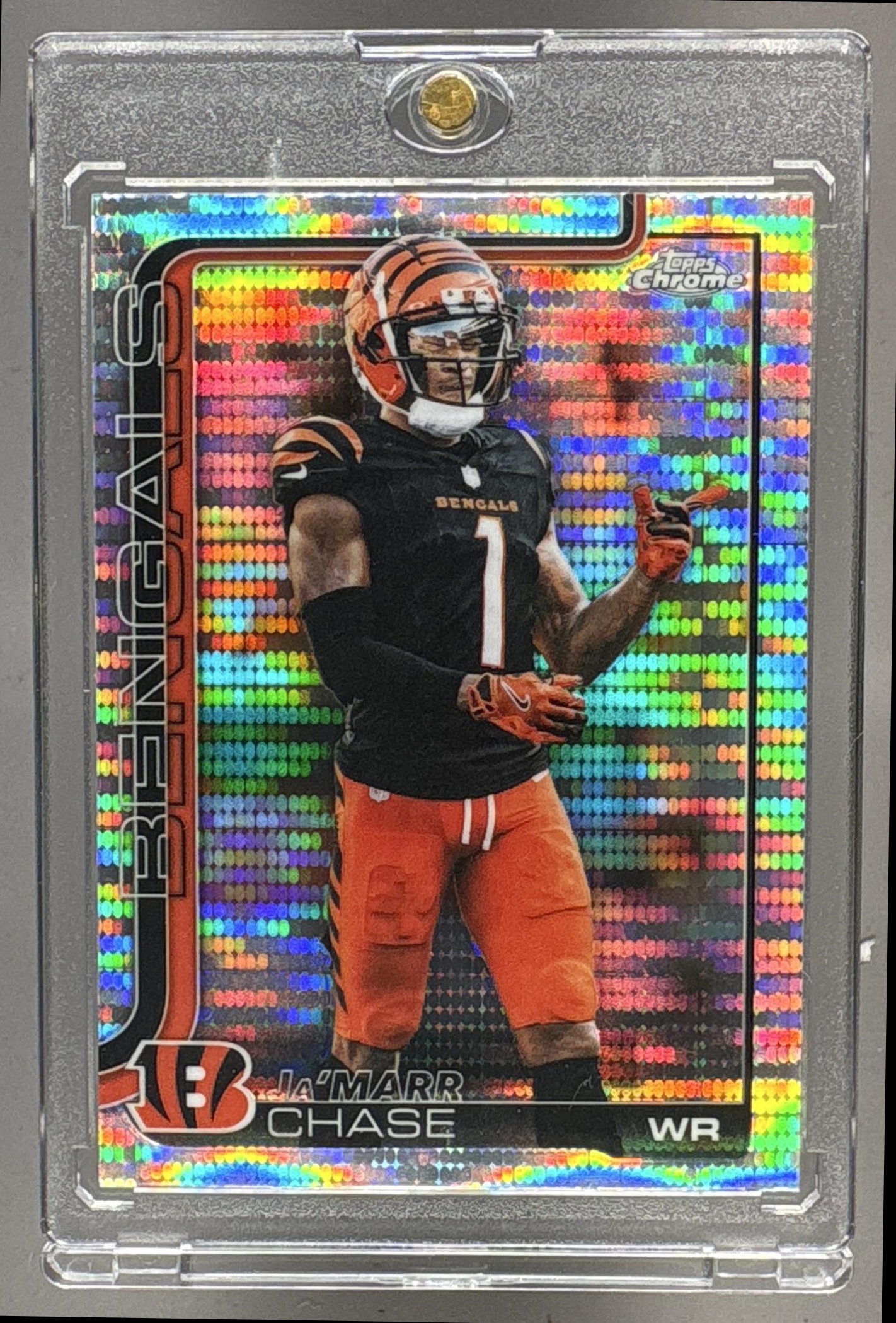 2025 TOPPS CHROME JA'MARR CHASE #58 PULSAR REFRACTOR BENGALS