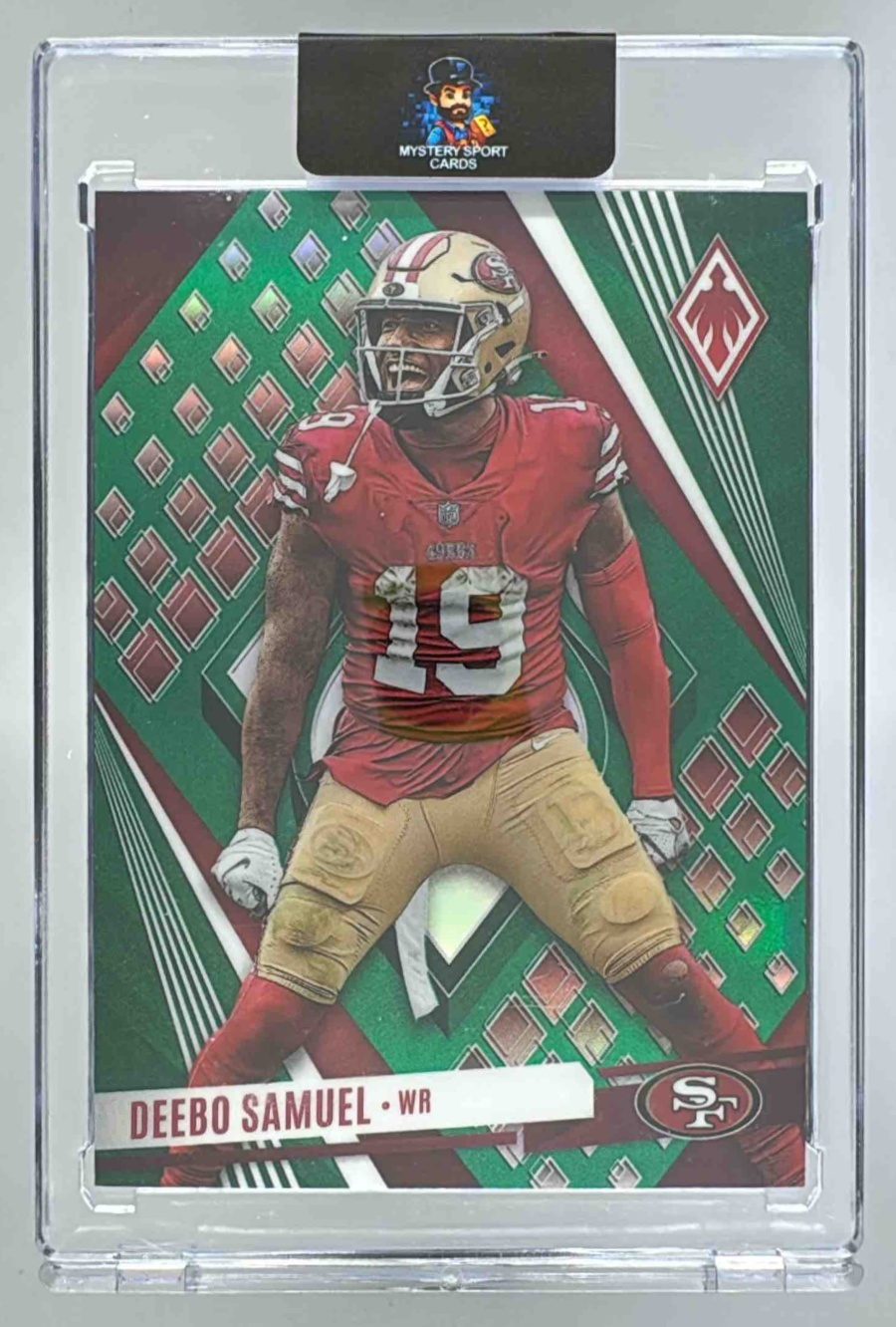 Card image for 2023 Panini Football Phoenix Deebo Samuel Green /15 #72b VAR San Francisco 49ers