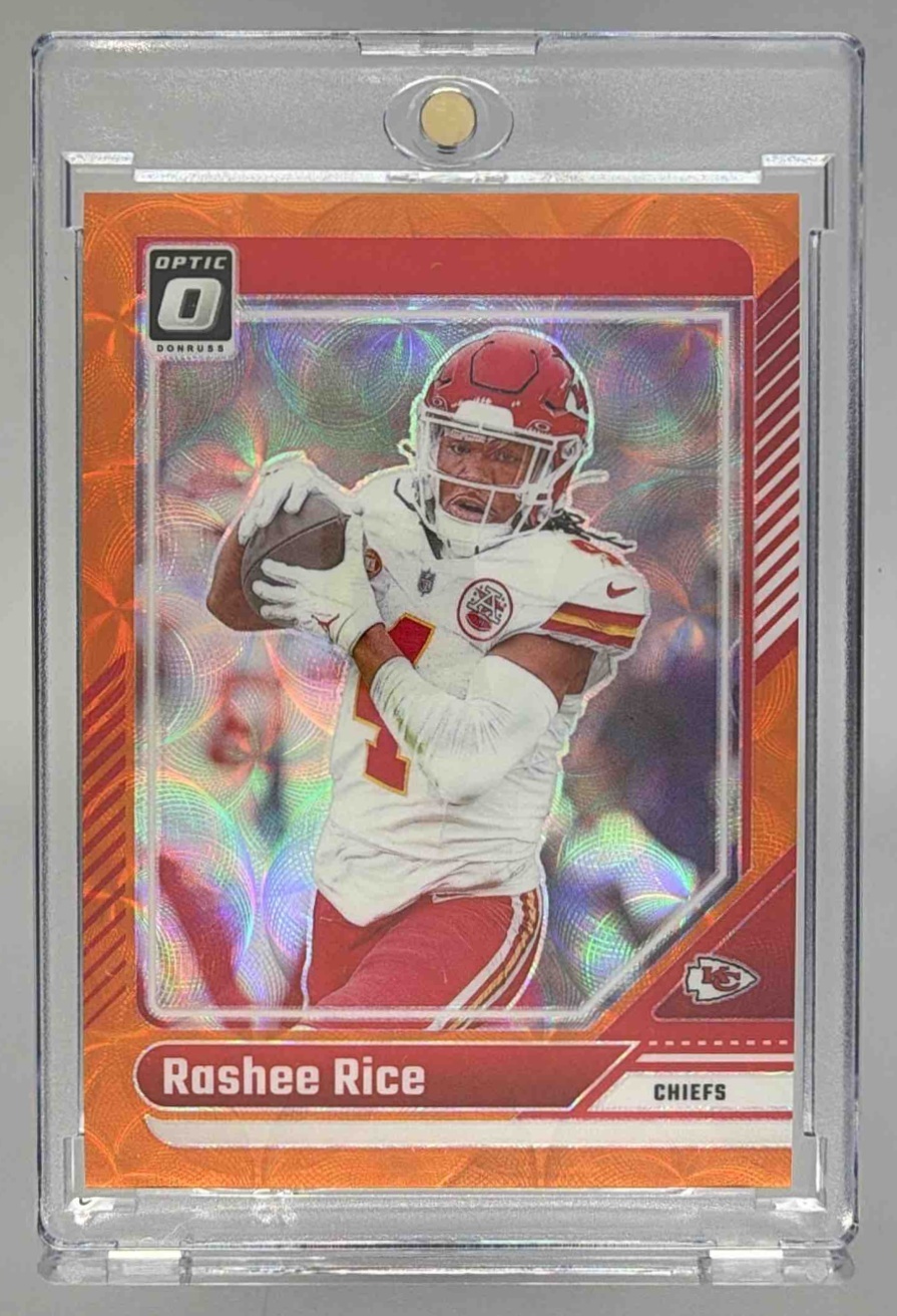 Card image for 2024 Panini Donruss Optic Rashee Rice Orange Scope /79 #97 Chiefs
