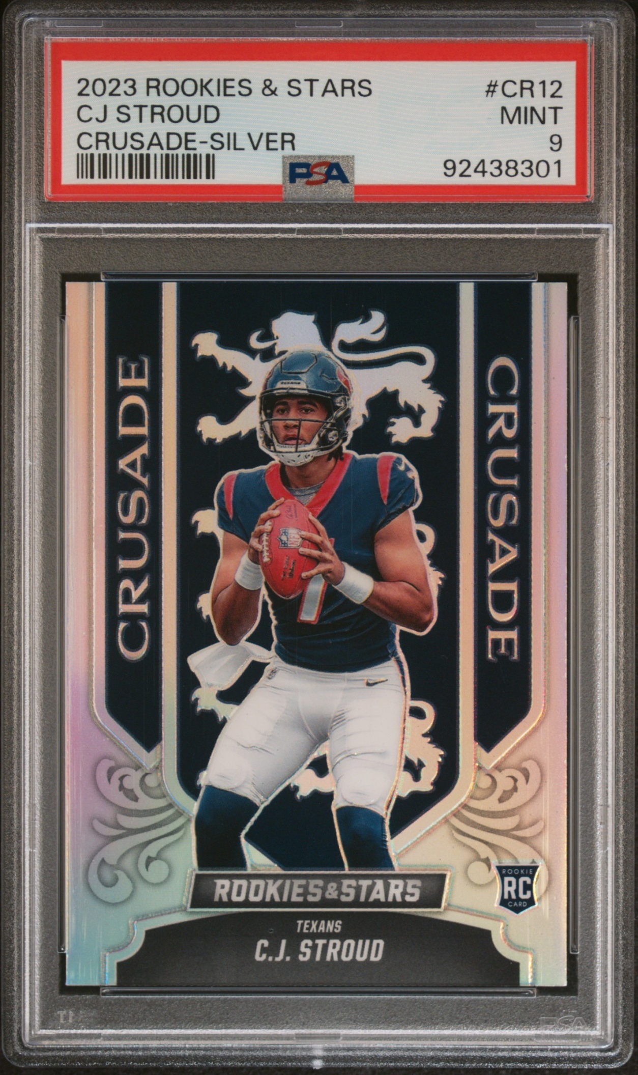 Card image for 2023 Panini Rookies & Stars C.J. Stroud Crusade Silver #CR-12 RC Texans