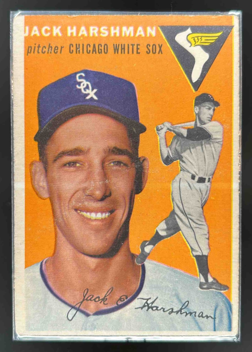 Card image for 1954 TOPPS BASEBALL JACK HARSHMAN #173 RC CHICAGO WHITE SOX