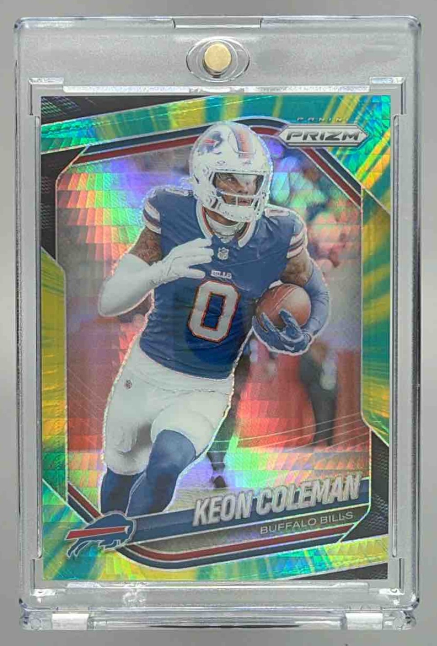 Card image for 2025 Panini Football Prizm Keon Coleman Hyper /200 #275 Buffalo Bills