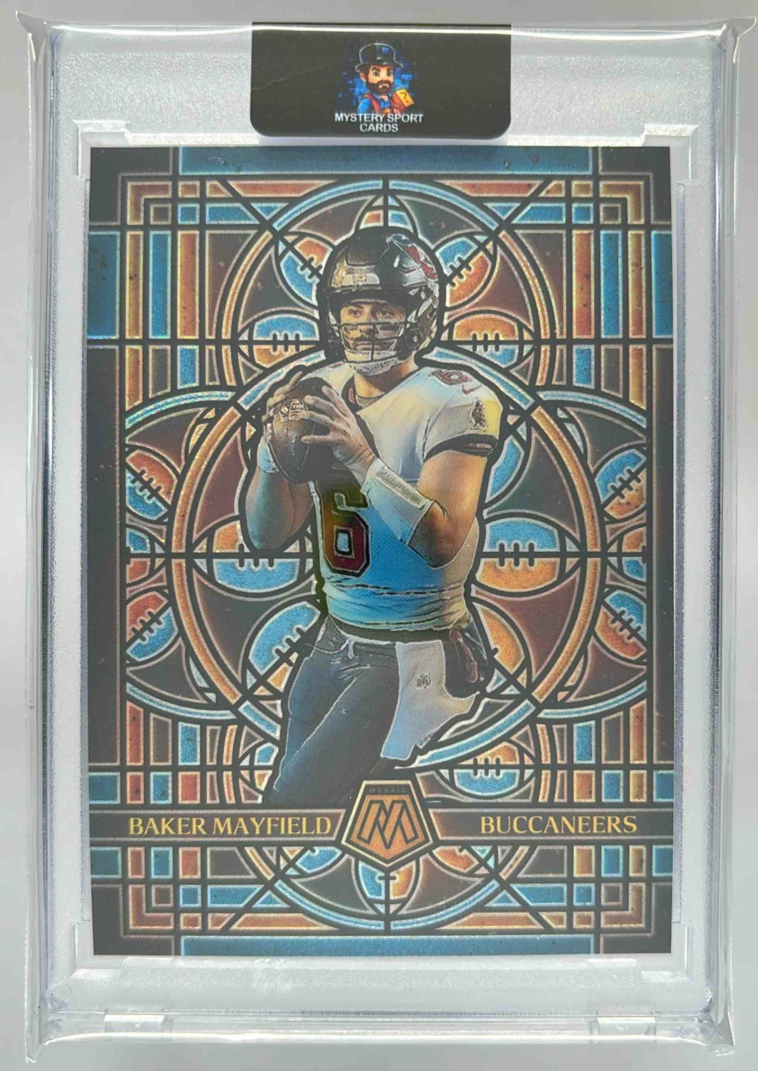 Card image for 2025 Panini Mosaic Baker Mayfield Stained Glass #24 Buccaneers