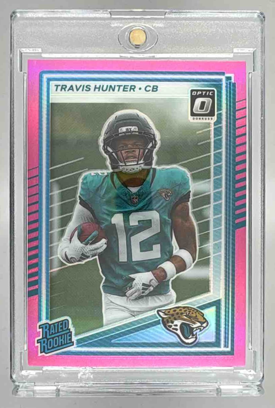 Card image for 2025 Panini Donruss Travis Hunter Rated Rookie #301 RC Jaguars