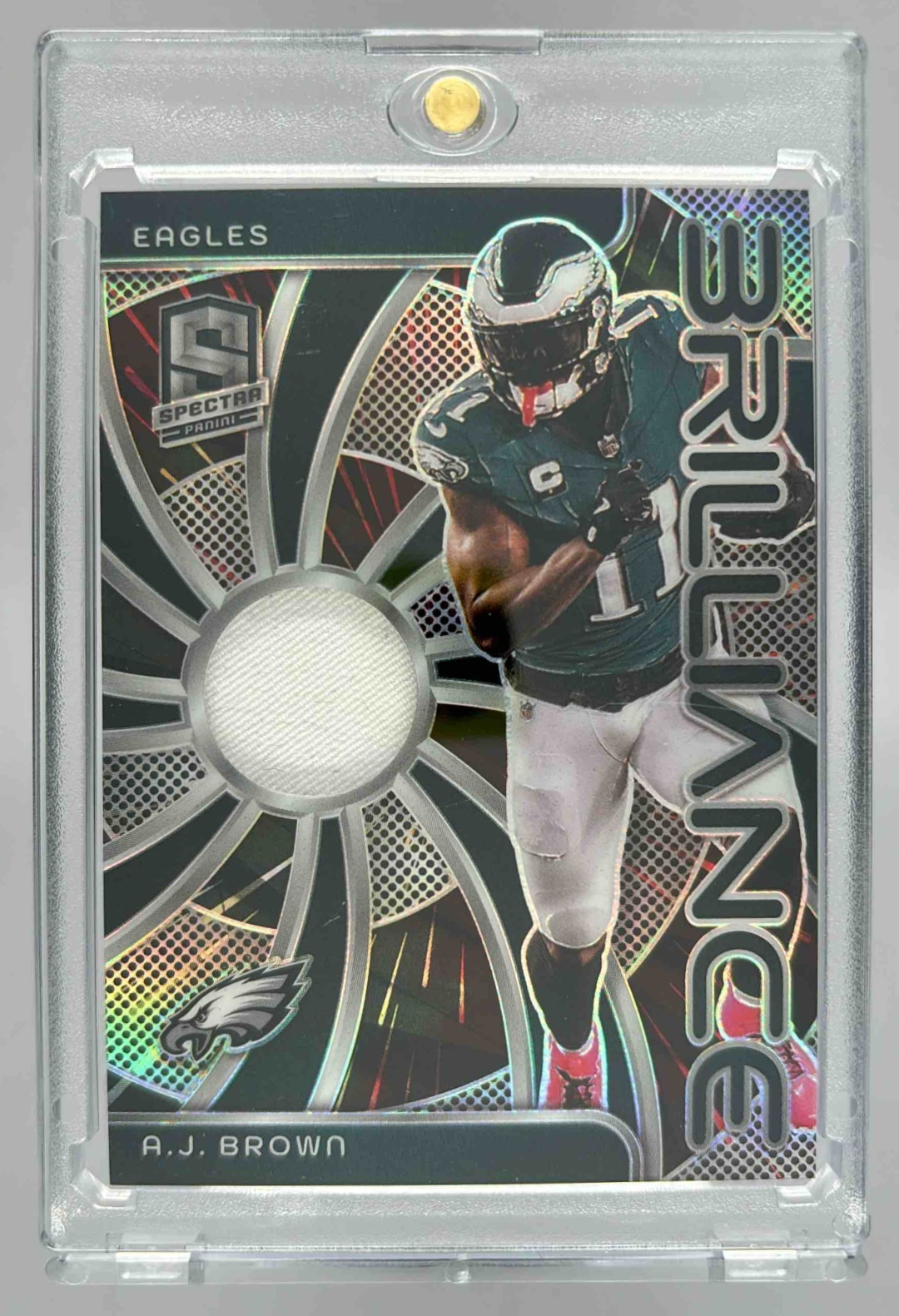 Card image for 2024 Panini Spectra A.J. Brown Brilliance Hyper /60 #BRI-AJB Eagles