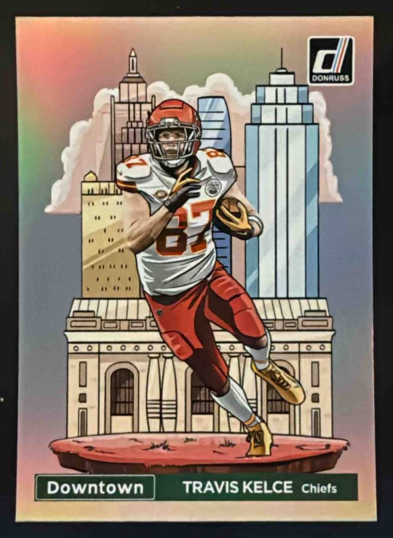 2024 Panini Donruss Travis Kelce Downtown! SSP #7 Kansas City Chiefs