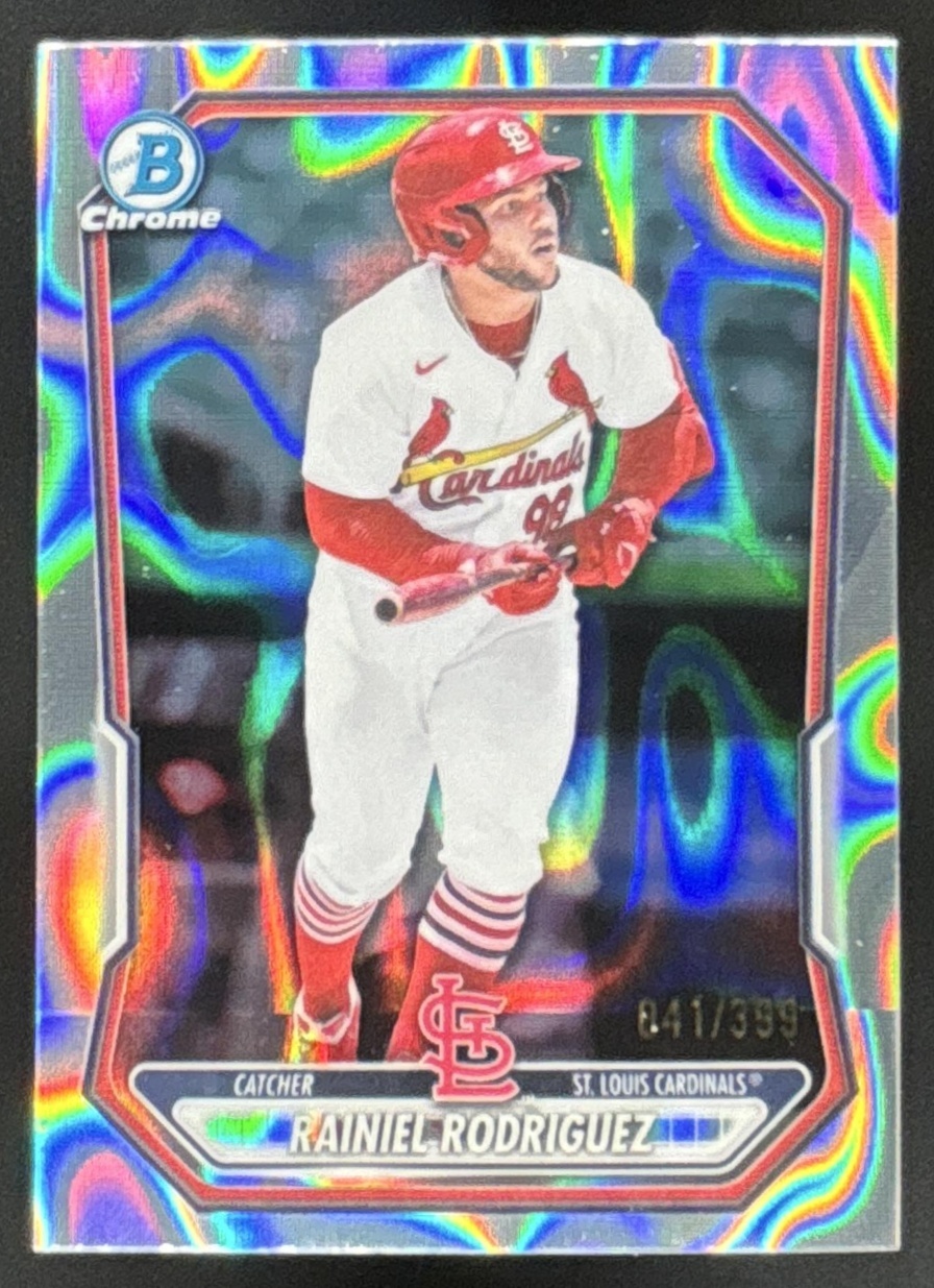 Card image for 2026 Bowman Rainiel Rodriguez Chrome Prospects Lava Refractor /399