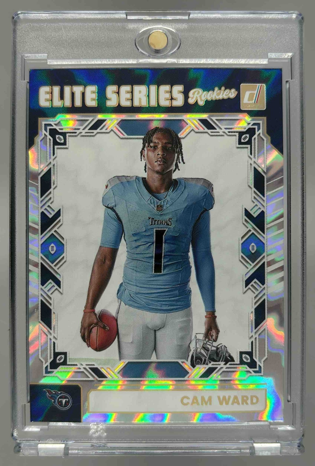 Card image for 2025 Panini Donruss Cam Ward The Elite Series Rookies #ESR-CWD RC Titans