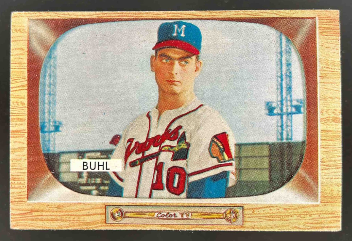 Card image for 1955 BOWMAN BASEBALL BOB BUHL #43