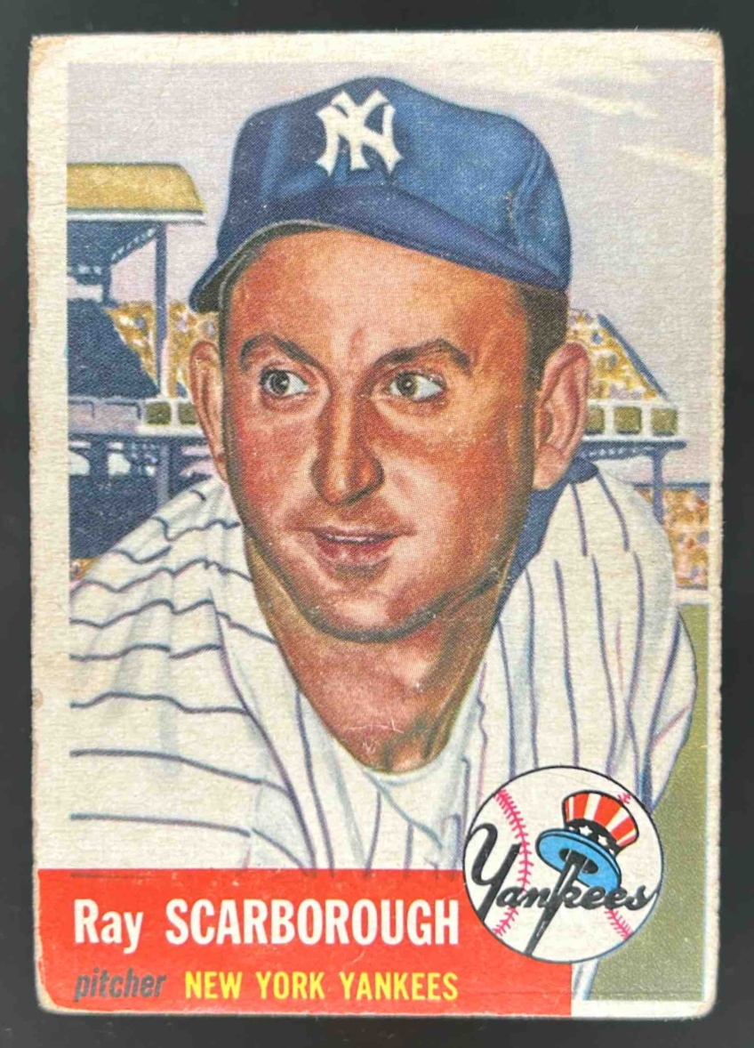 Card image for 1953 TOPPS BASEBALL RAY SCARBOROUGH #213 NEW YORK YANKEES