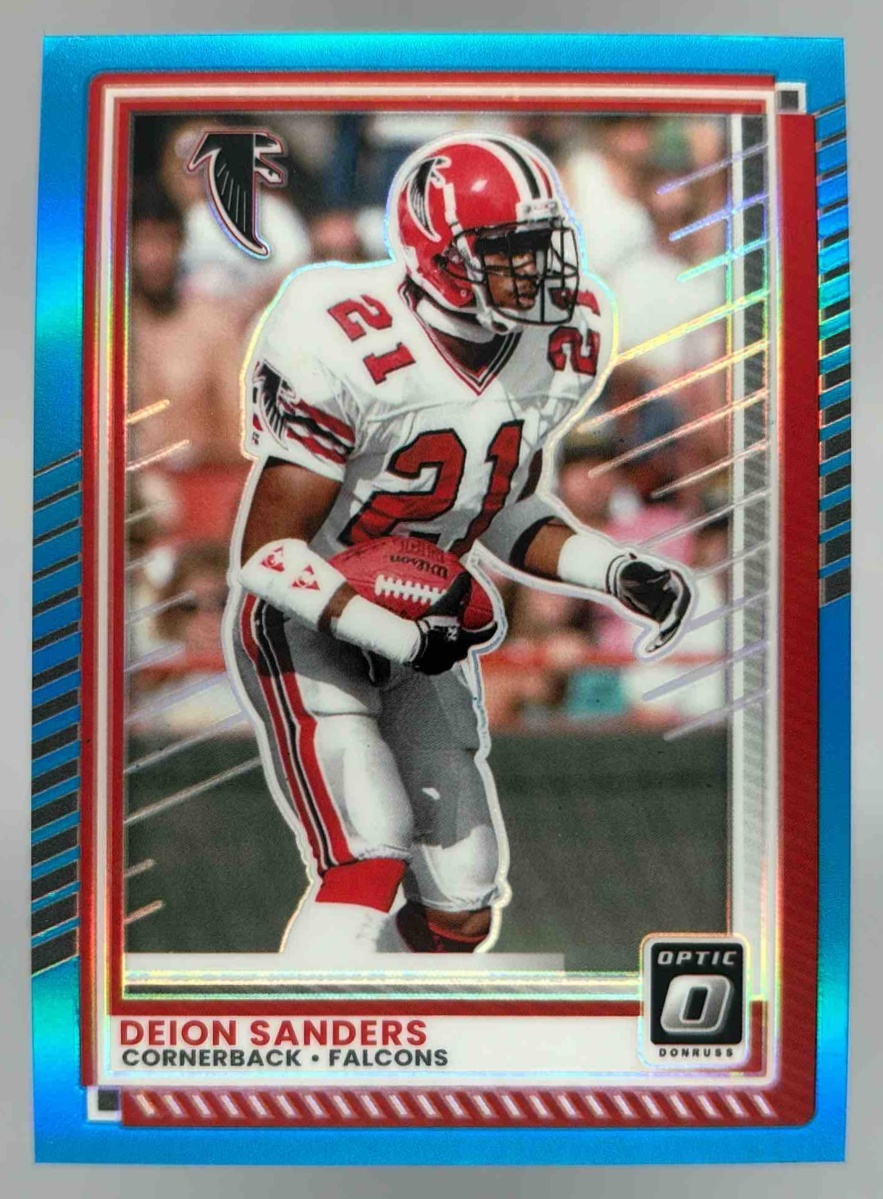 Card image for 2025 Panini Donruss Optic Drake London Aqua Prizm /349 #153 Falcons