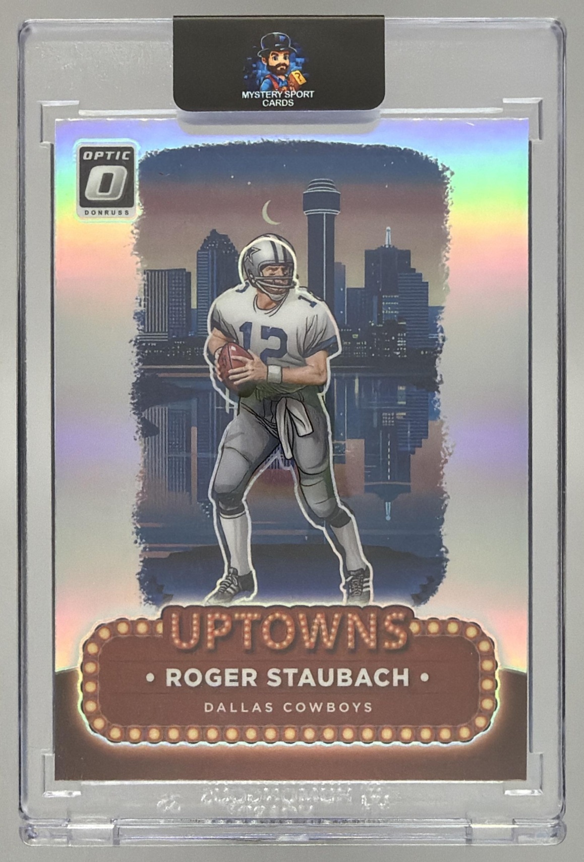 Card image for 2024 Panini Football Donruss Optic Roger Staubach Uptowns #24 SSP Dallas Cowboys
