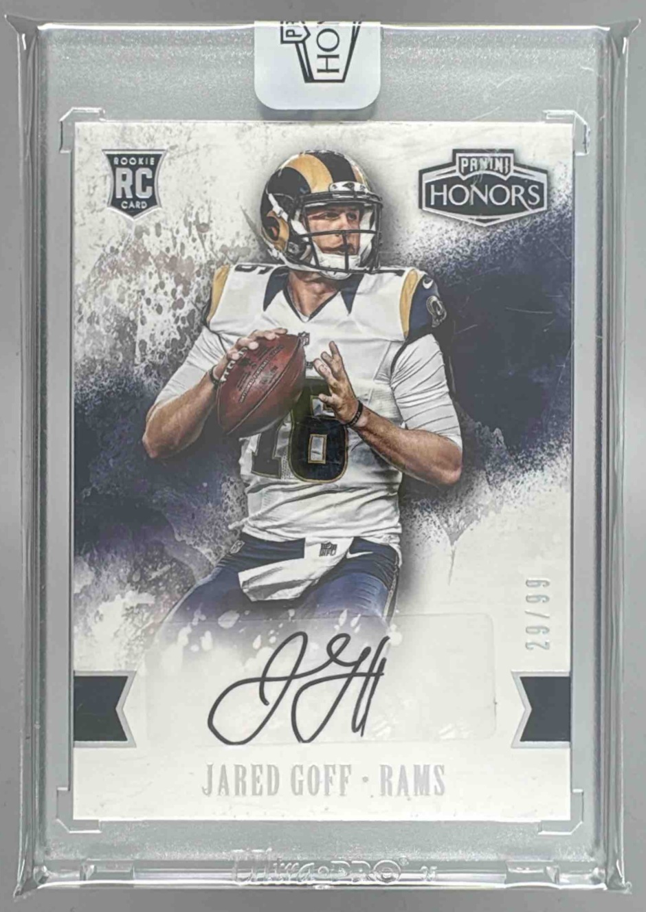 Card image for 2016 Panini Football Honors Jared Goff /99 #76 Auto RC Los Angeles Rams