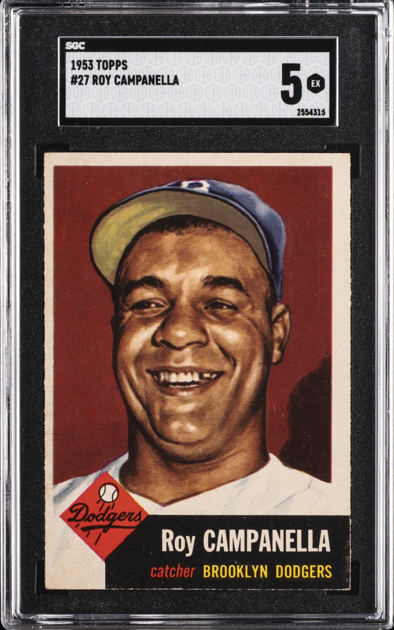 1953 Topps Baseball Roy Campanella #27 Brooklyn Dodgers SGC 5