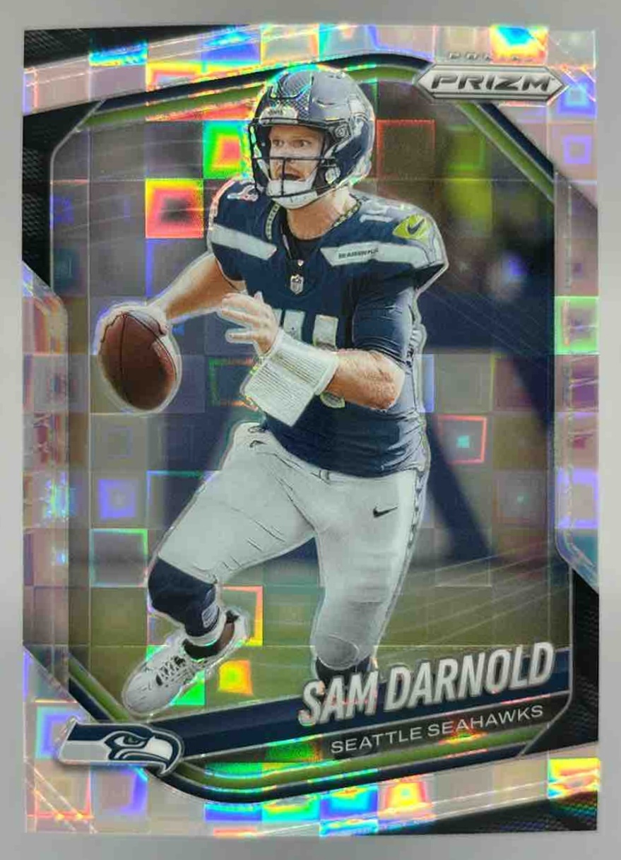 Card image for 2025 Panini Football Prizm Sam Darnold Pandora /400 #269 Seattle Seahawks