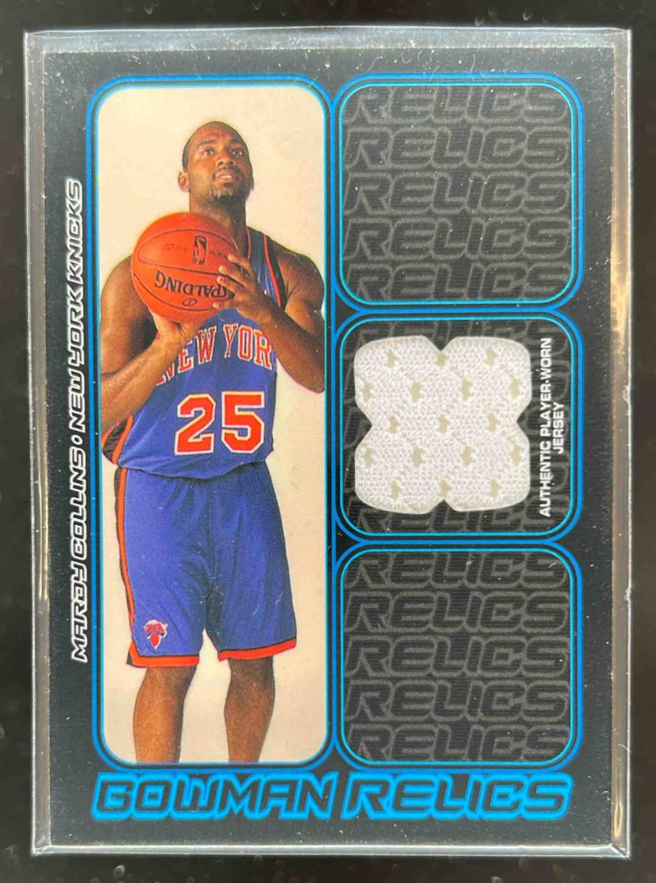Card image for 2006-07 BOWMAN MARDY COLLINS RELICS #BR-MC RC ROOKIE NEW YORK KNICKS