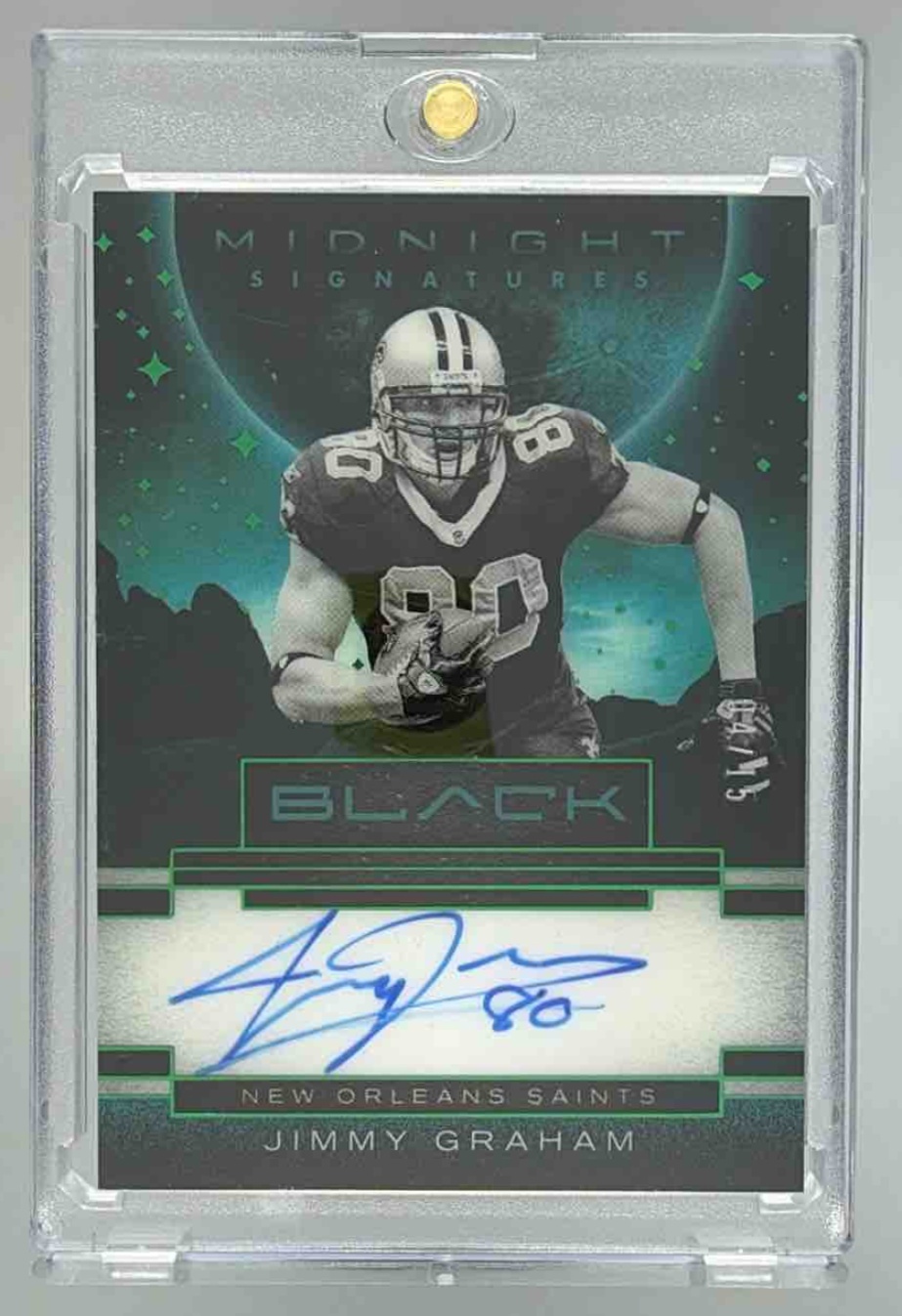 Card image for 2025 Panini Immaculate Collection Jimmy Graham Signature Moves /25 #13 Auto Saints