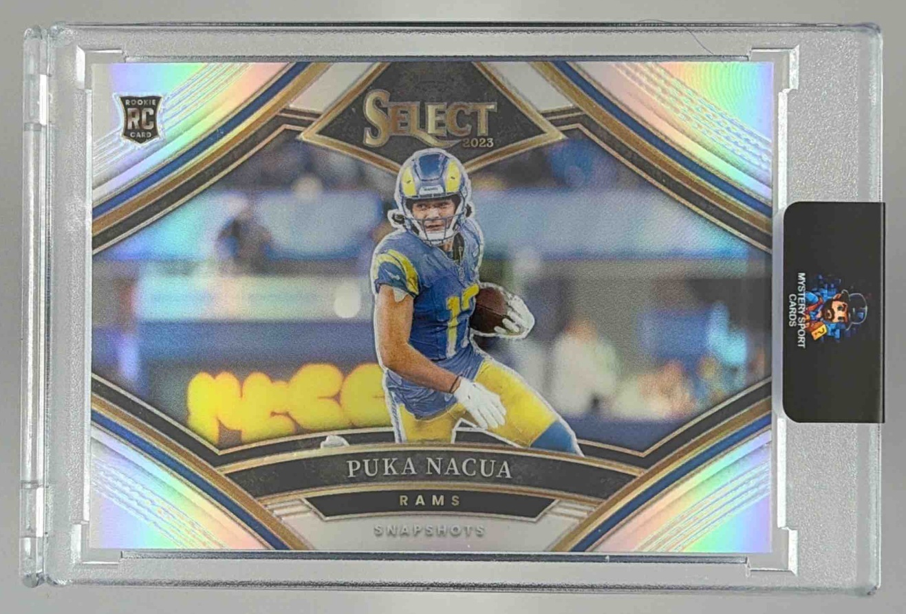 Card image for 2023 Panini Football Select Puka Nacua Snapshots #SS-PN RC Los Angeles Rams