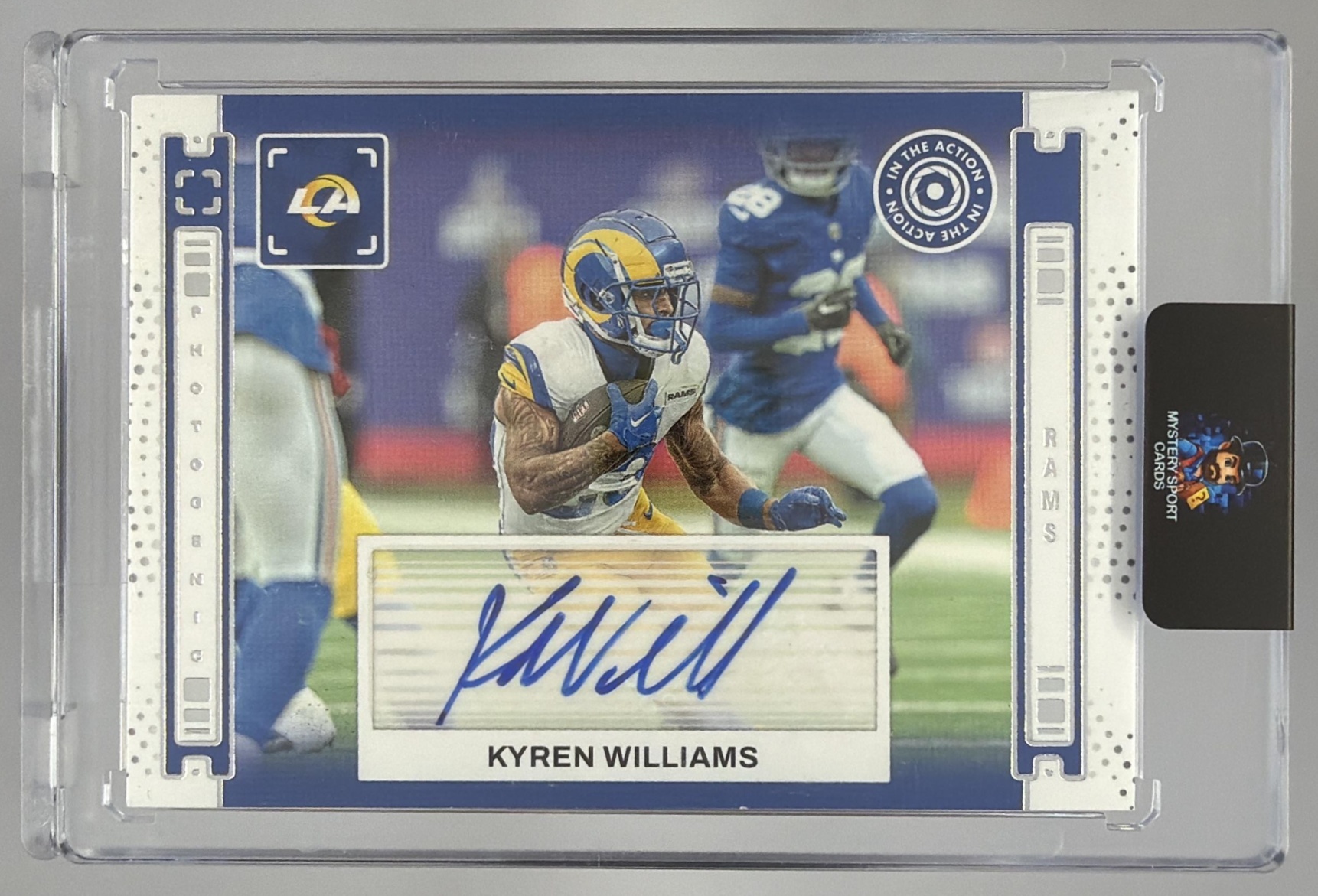 Card image for 2024 Panini Football Photogenic Kyren Williams In the Action Auto #IAA-KWI
