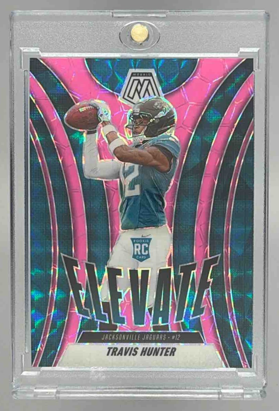 Card image for 2025 Panini Football Prizm Travis Hunter Emergent #12 Jacksonville Jaguars