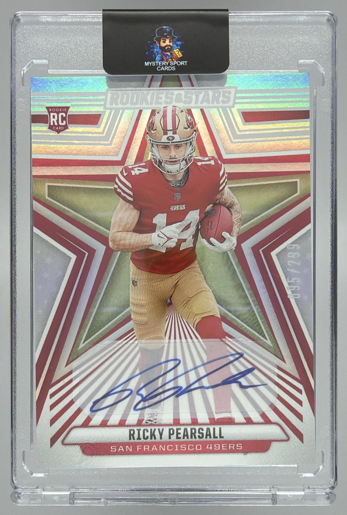 Card image for 2024 Panini Rookies & Stars Ricky Pearsall Rookie Signatures /299 #184 RC Auto 49ers