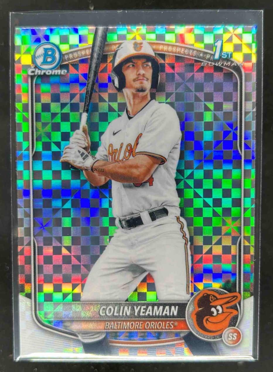 Card image for Colin Yeaman 2025 Bowman Draft Chrome X-Fractor