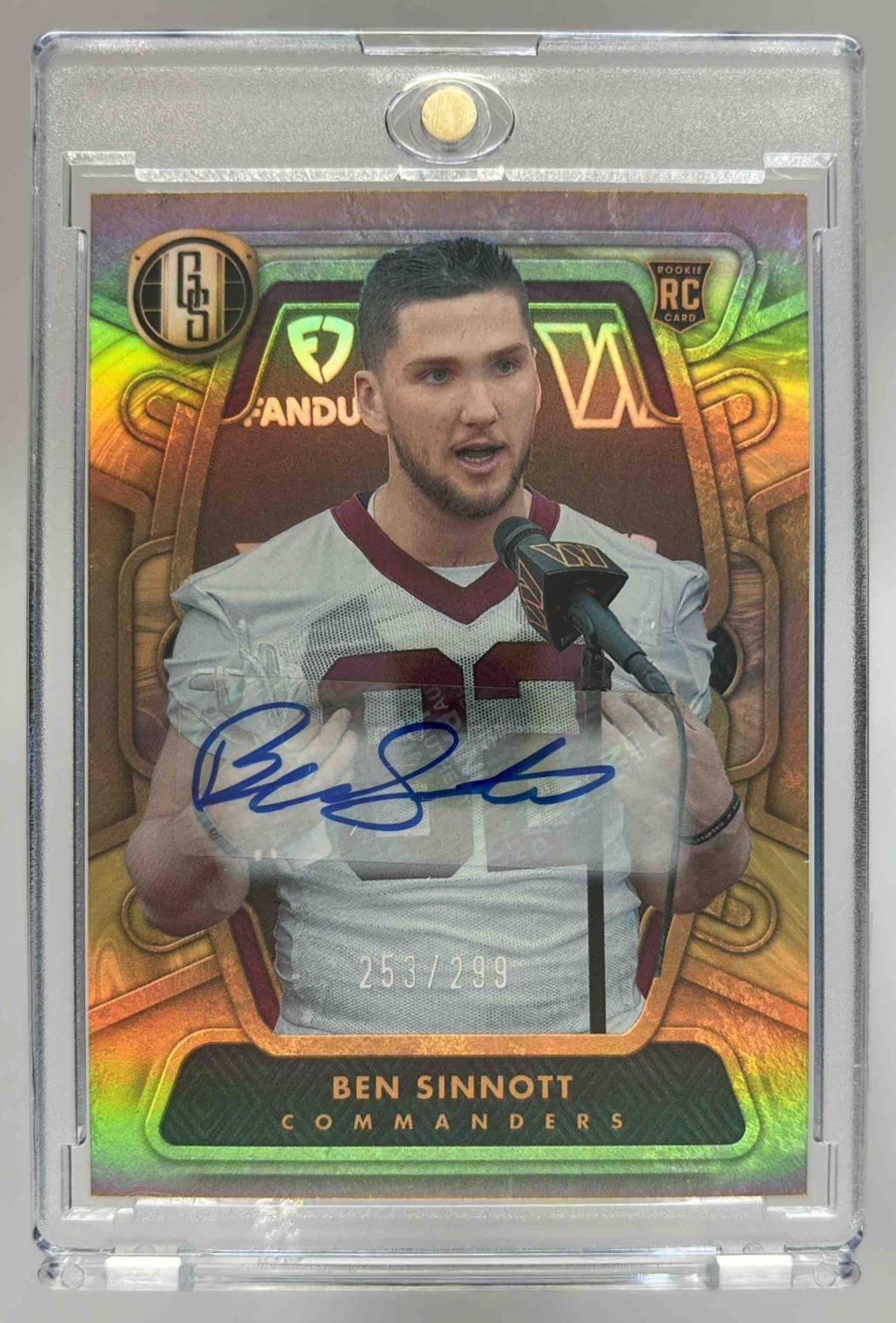 Card image for 2024 Panini Gold Standard Ben Sinnott Auto /299 #141 Commanders