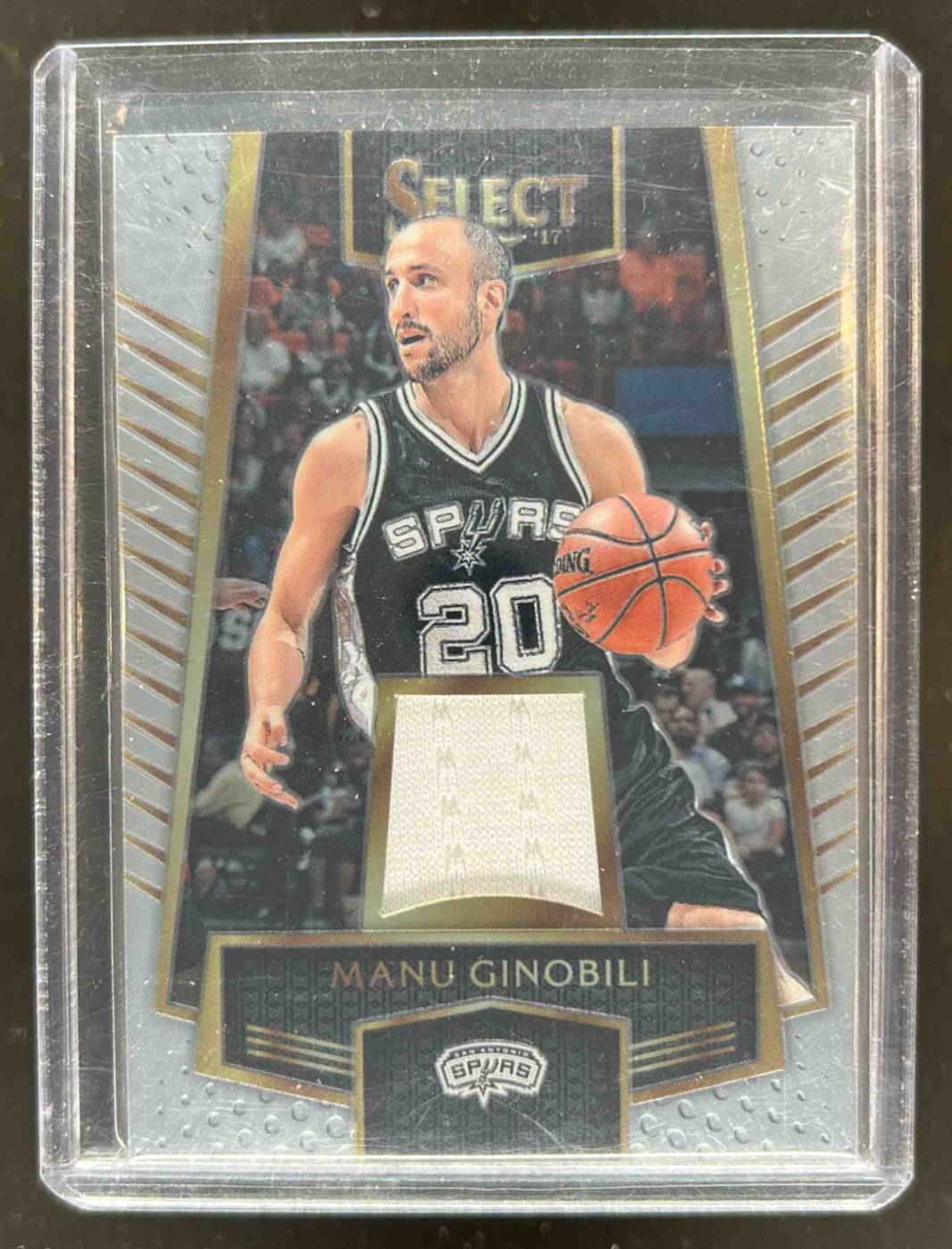 Card image for 2016-17 PANINI SELECT MANU GINOBILI SWATCHES #60 MEM SAN ANTONIO SPURS