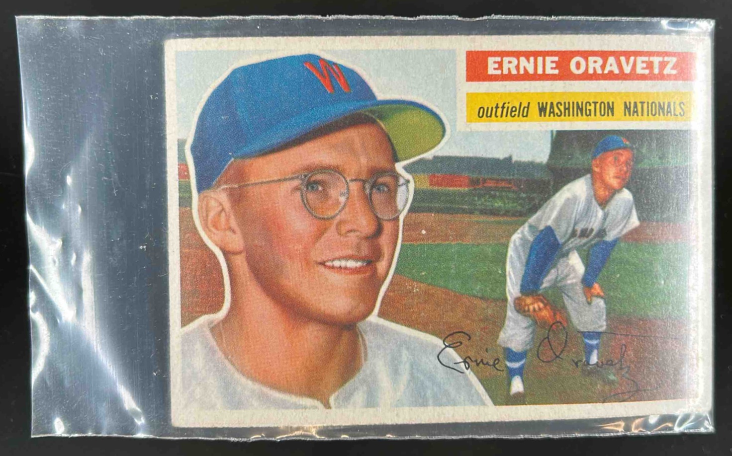 Card image for 1956 TOPPS BASEBALL ERNIE ORAVETZ #51B RC