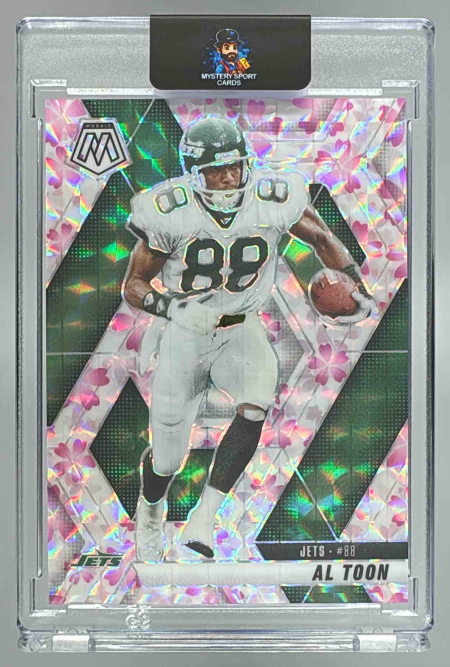 Card image for 2025 Panini Mosaic Al Toon Choice Cherry Blossom Prizm /20 #77 Jets
