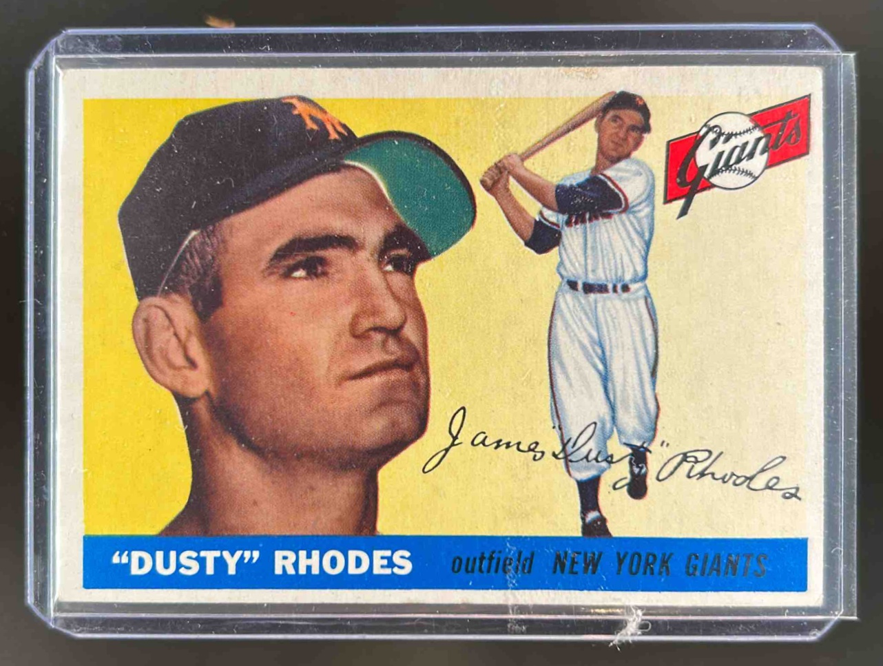 Card image for 1955 TOPPS DUSTY RHODES #1 NEW YORK GIANTS