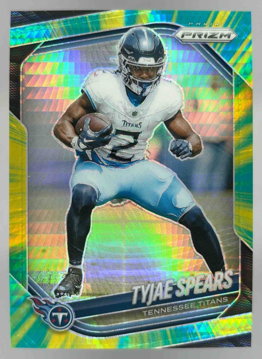 Card image for 2025 Panini Football Prizm Tyjae Spears Hyper /200 #270 Tennessee Titans