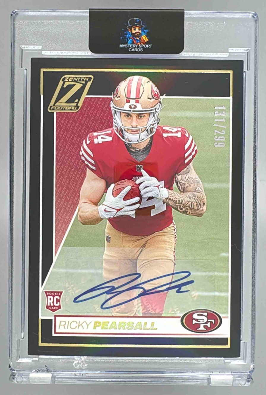 Card image for 2024 Panini Zenith Ricky Pearsall Rookies Red Zone Auto /299 #184 RC 49ers