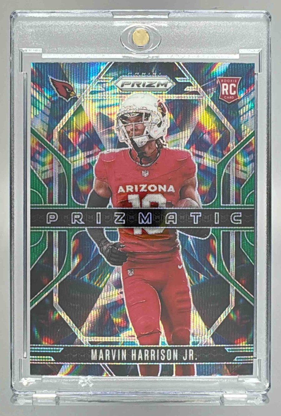 Card image for 2024 Panini Prizm Marvin Harrison Jr. Prizmatic #12 RC Cardinals