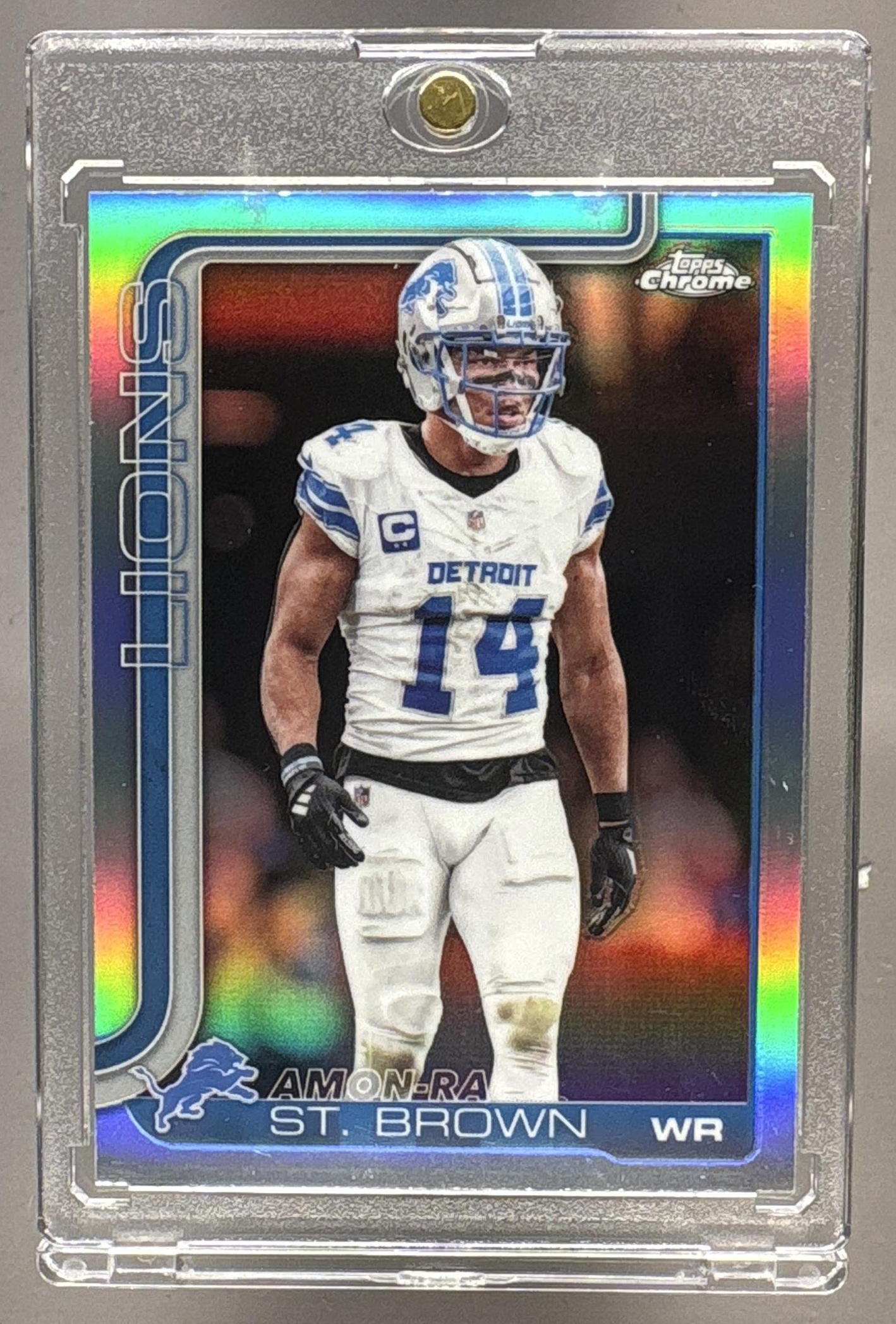 2025 TOPPS CHROME AMON-RA ST. BROWN #98 REFRACTOR LIONS